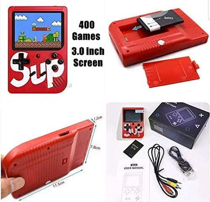 400 in 1 Sup Video Games Portable, Led Screen and USB Rechargeable, Handheld Console