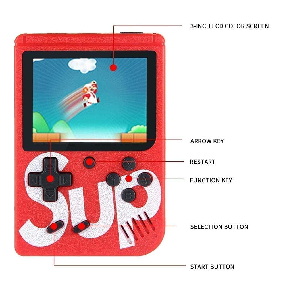 400 in 1 Sup Video Games Portable, Led Screen and USB Rechargeable, Handheld Console