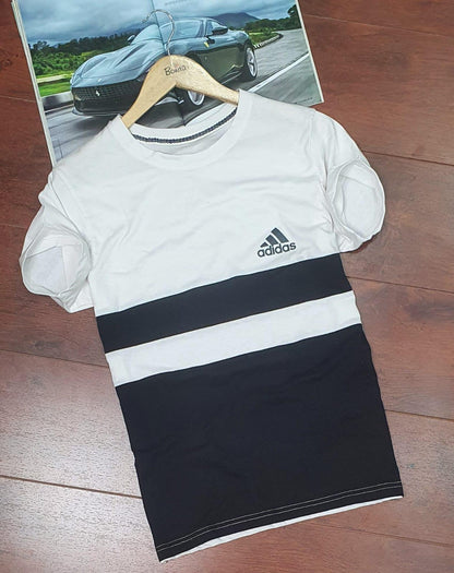 Adidas Color Block Half Sleeves Round Neck T-Shirt